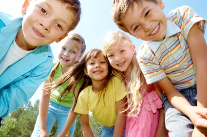 Five happy kids Five happy kids